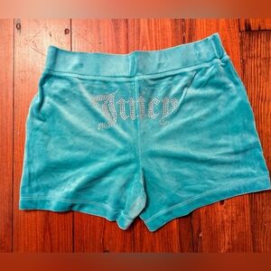 💎 Juicy Couture Velour Teal Shorts
